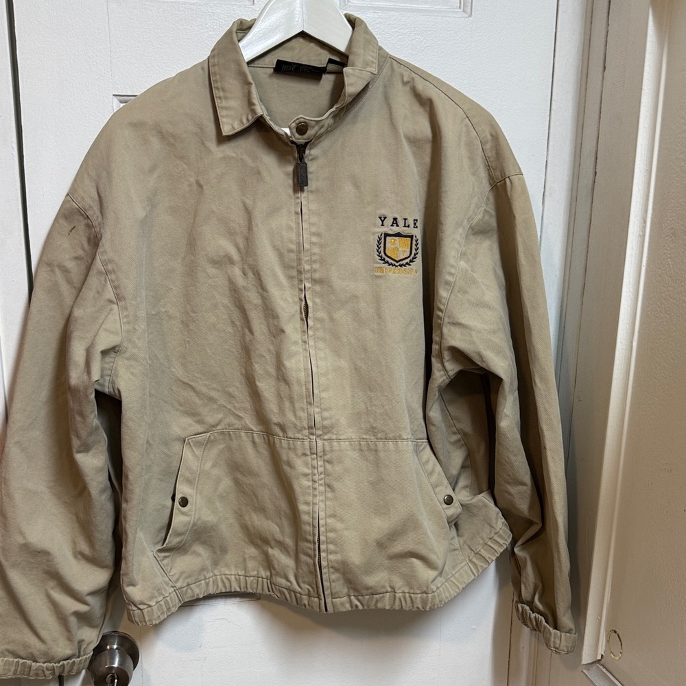 Yale tan canvas jacket size medium